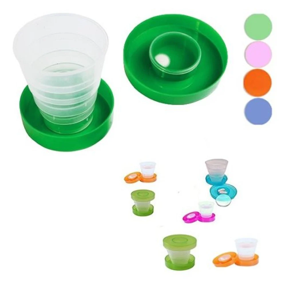 BICCHIERE TASCABILE RICHIUDIBILE SET 12 PZ PORTA COMPRESSE PLASTICA SCUOLA IDEA - TrAdE Shop Traesio