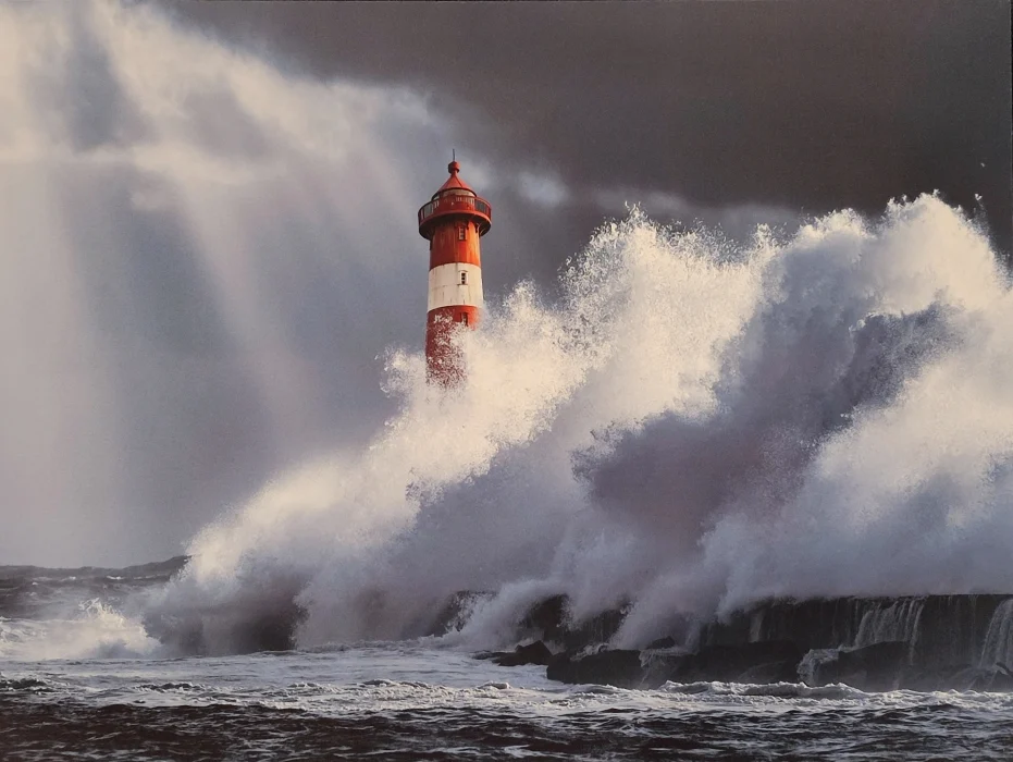 tela intelaiata “the big wave” - Arredamento marinaresco