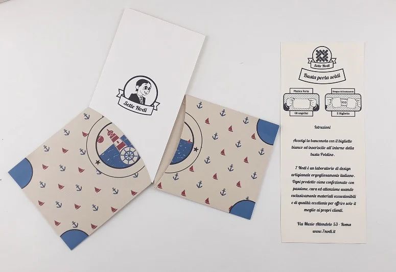 biglietto con busta portasoldi – 7 nodi “faro” - Prodotti vari
