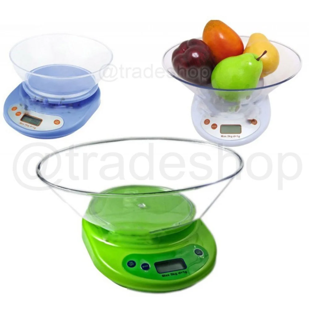 BILANCIA DA CUCINA DIGITALE ELETTRONICA DI PRECISIONE PESA DA 1 GR A 5 KG TARA - TrAdE Shop Traesio