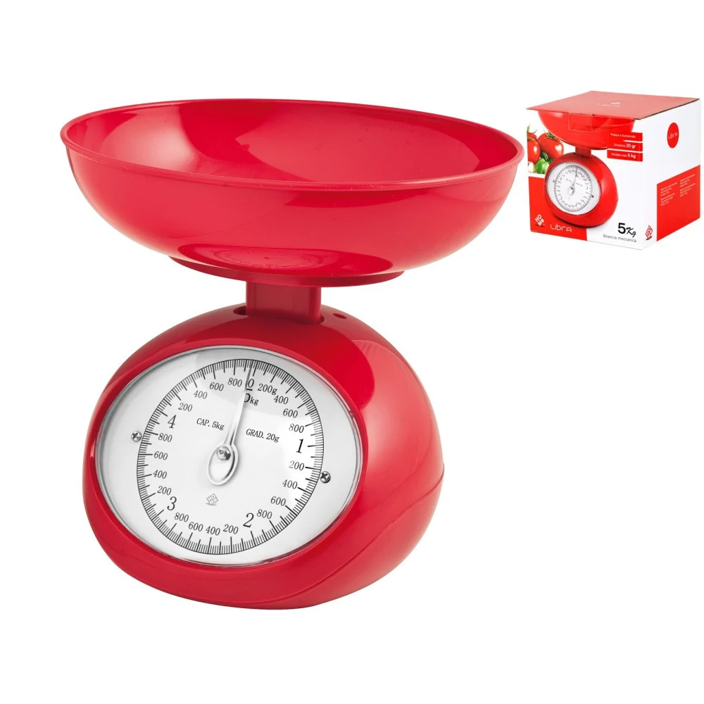 BILANCIA DA CUCINA MECCANICA LANCETTA CLASSICA DA 0 A 5 KG VARI COLORI - TrAdE Shop Traesio