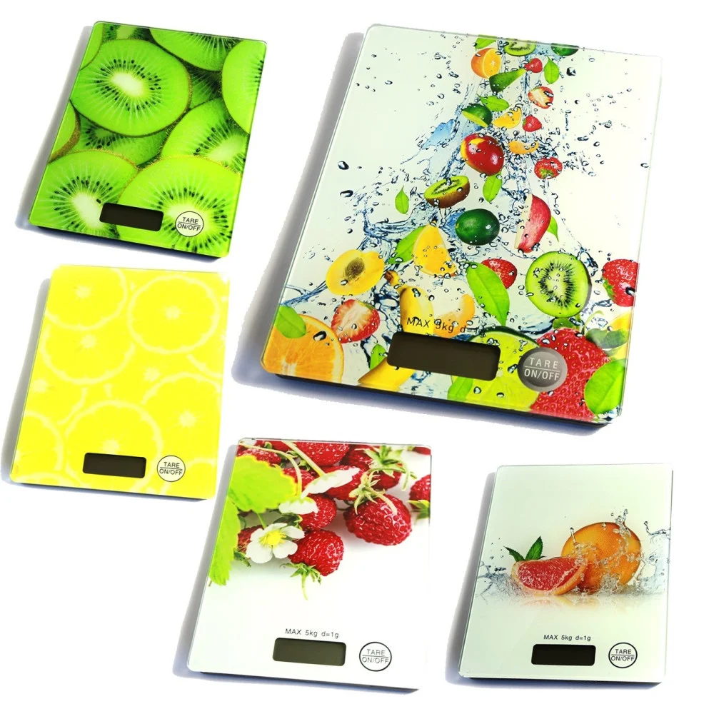 BILANCIA DIGITALE LCD PIATTO RIPIANO IN VETRO DA CUCINA 5KG DA1GR A 5KG FANTASIA - TrAdE Shop Traesio