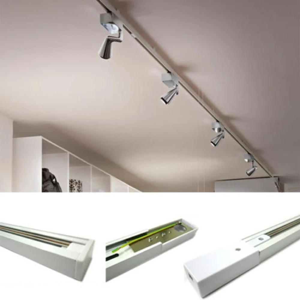 BINARIO LED MONOFASICO BIANCO PER FARETTI GUIDA TRACK FARI A LED COB 220V METRO - TrAdE Shop Traesio