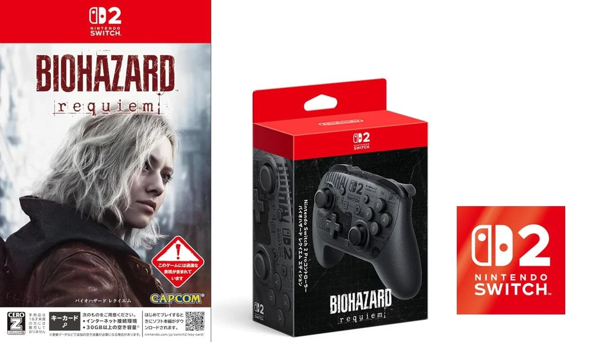 BIOHAZARD Requiem Switch 2 Pro Controller con DLC bonus e adesivo - CAPCOM