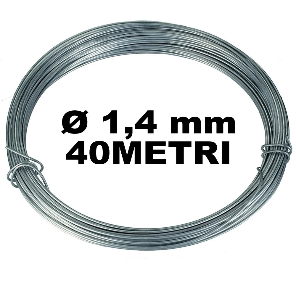 BOBINA MATASSA FILO FERRO FILATO CROMATO DIAMETRO 1,4MM PER 40 METRI - TrAdE Shop Traesio