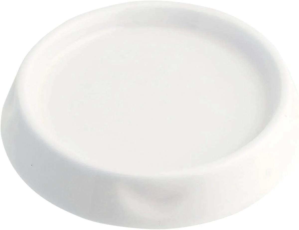 Boku-Undo Gato Inkstone ceramica tonda 7×7 cm 24077 bianco