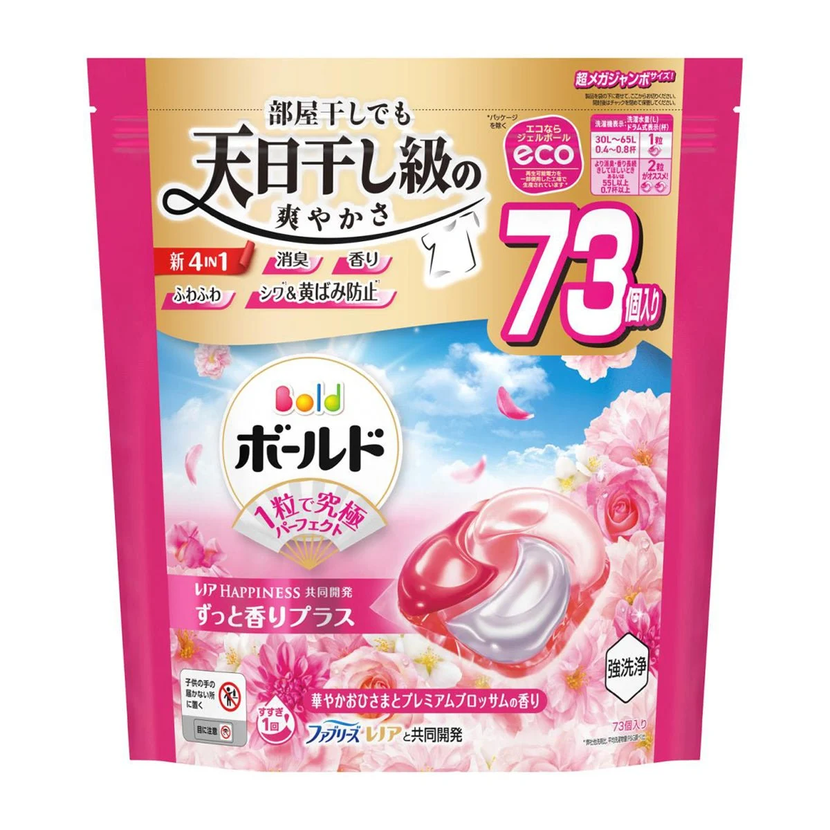 Bold Gel Ball 4in1 Laundry Detergent Premium Blossom Refill 73 Count