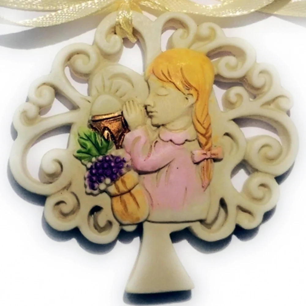 BOMBONIERE PER PRIMA COMUNIONE BAMBINA ALBERO DELLA VITA IN CERAMICA APPENDINO - TrAdE Shop Traesio