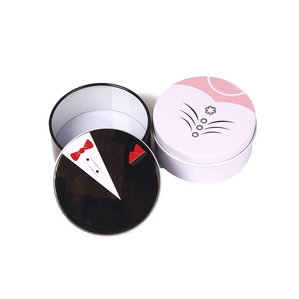BOMBONIERE SPOSI SPOSO SPOSA SCATOLINA IN LATTA METALLO PORTACONFETTI MATRIMONIO - TrAdE Shop Traesio