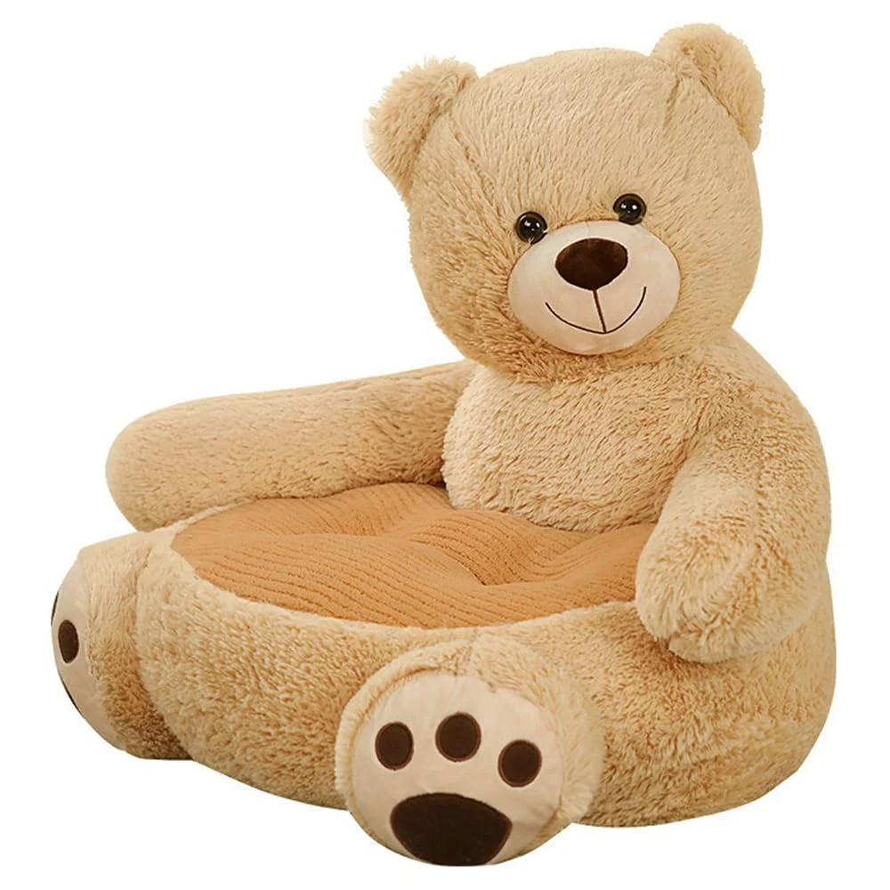 Bonarca Poltrona Orso per Bambini, Design Carino, Modello: BSO-123, Beige, 1 Posto