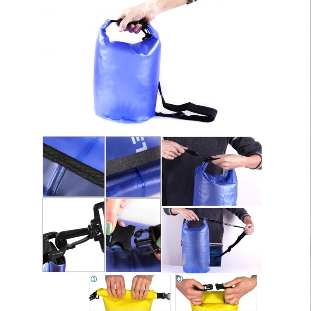 BORSA SACCO SACCA WATERPROOF 15L TRASPARENTE IMPERMEABILE PISCINA MARE BARCA - TrAdE Shop Traesio