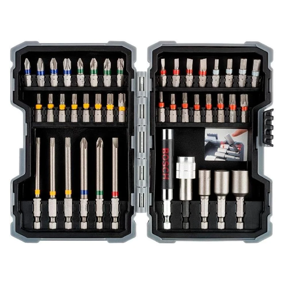 BOSCH Set di Bit per Cacciavite 43 Pezzi 6,35mm 2607017164