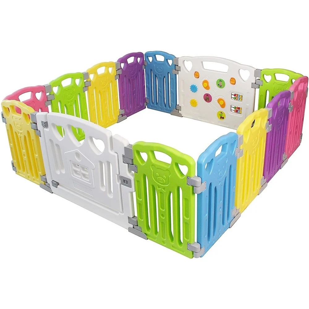 BOX PER BAMBINI PROTEZIONE BARRIERA DI SICUREZZA RECINTO GIOCHI 150X150X60 CM - TrAdE Shop Traesio