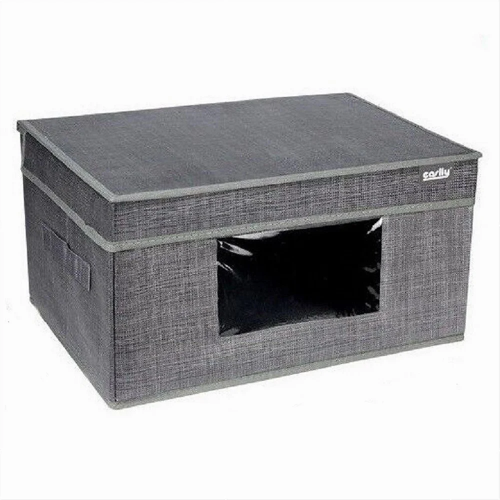BOX SCATOLA SALVASPAZIO PORTATUTTO CONTENITORE ORGANIZER 40 X 30 X 20 CM 69699 - Cleafe