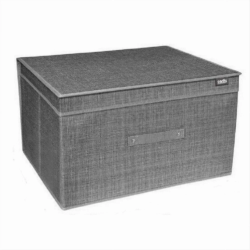 BOX SCATOLA SALVASPAZIO PORTATUTTO CONTENITORE ORGANIZER 50 X 40 X 30 CM 69695 - Cleafe