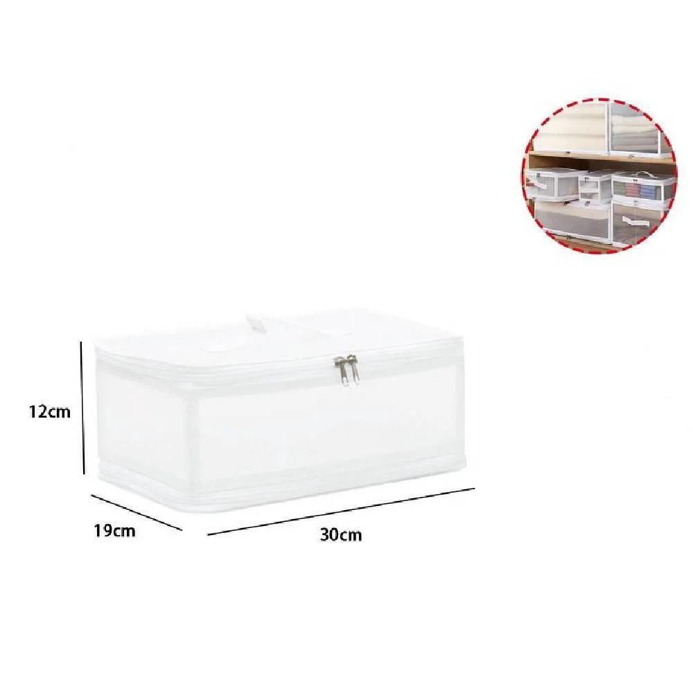 BOX SCATOLA SALVASPAZIO PORTATUTTO CONTENITORE ORGANIZER ARMADI 30X19X12CM 59971 - TrAdE Shop Traesio