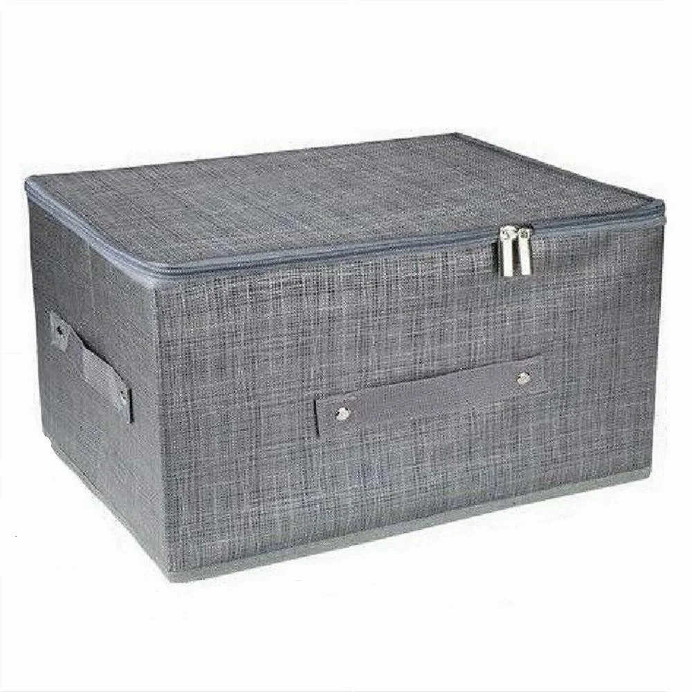BOX SCATOLA SALVASPAZIO PORTATUTTO CONTENITORE ORGANIZER CERNIERA 79416 45X35X20CM - Cleafe