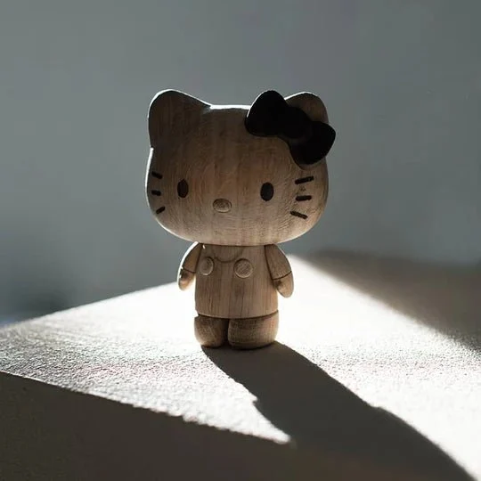 BOYHOOD Oggetto in Legno Hello Kitty Sanrio 12345 Rosa 30cm