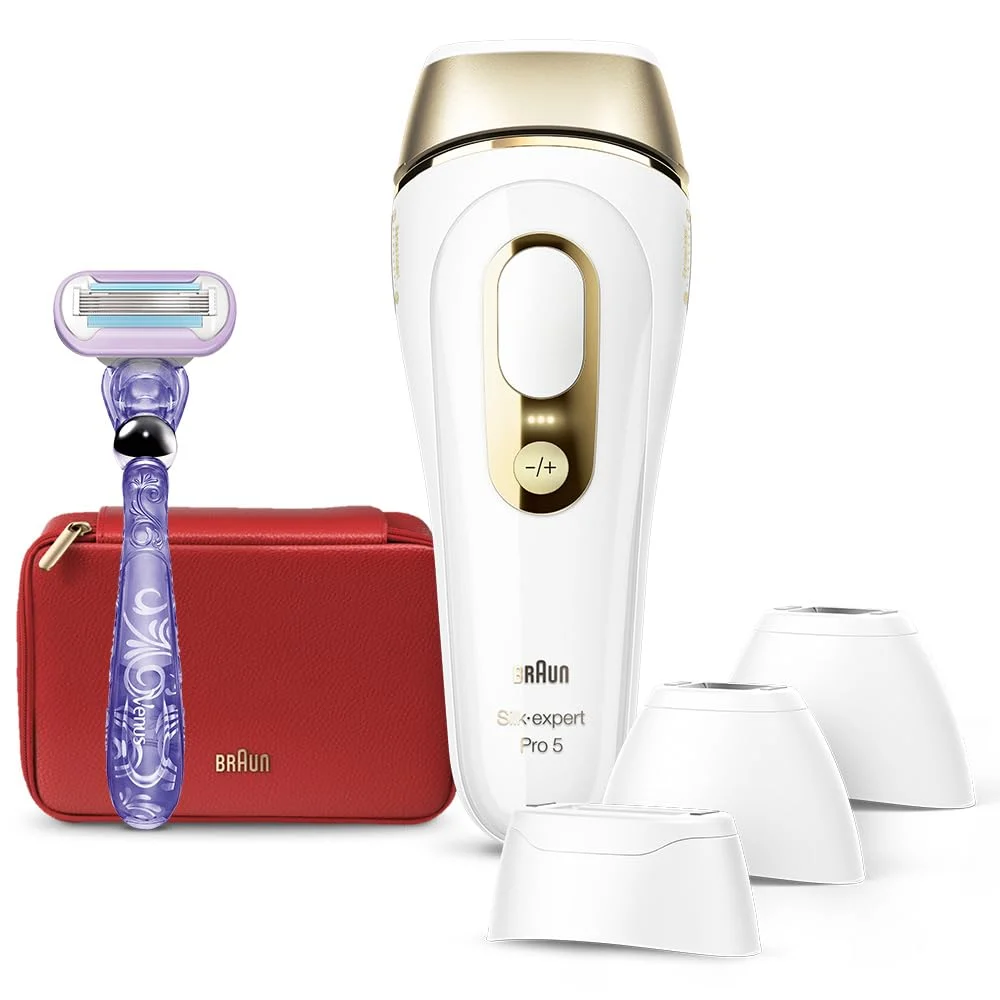 Braun Silk-expert Pro 5 Epilatore Luce Pulsata IPL PL5387 VIO 3 accessori Bianco/Oro