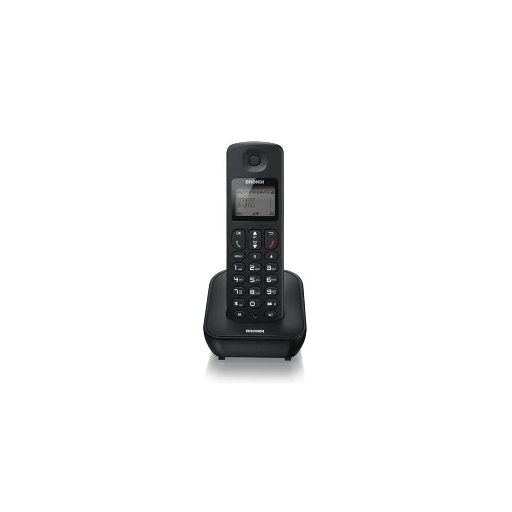 BRONDI TELEFONO CORDLESS SENZA FILI BEST NERO PER CASA UFFICIO FACILE DA USARE - TrAdE Shop Traesio