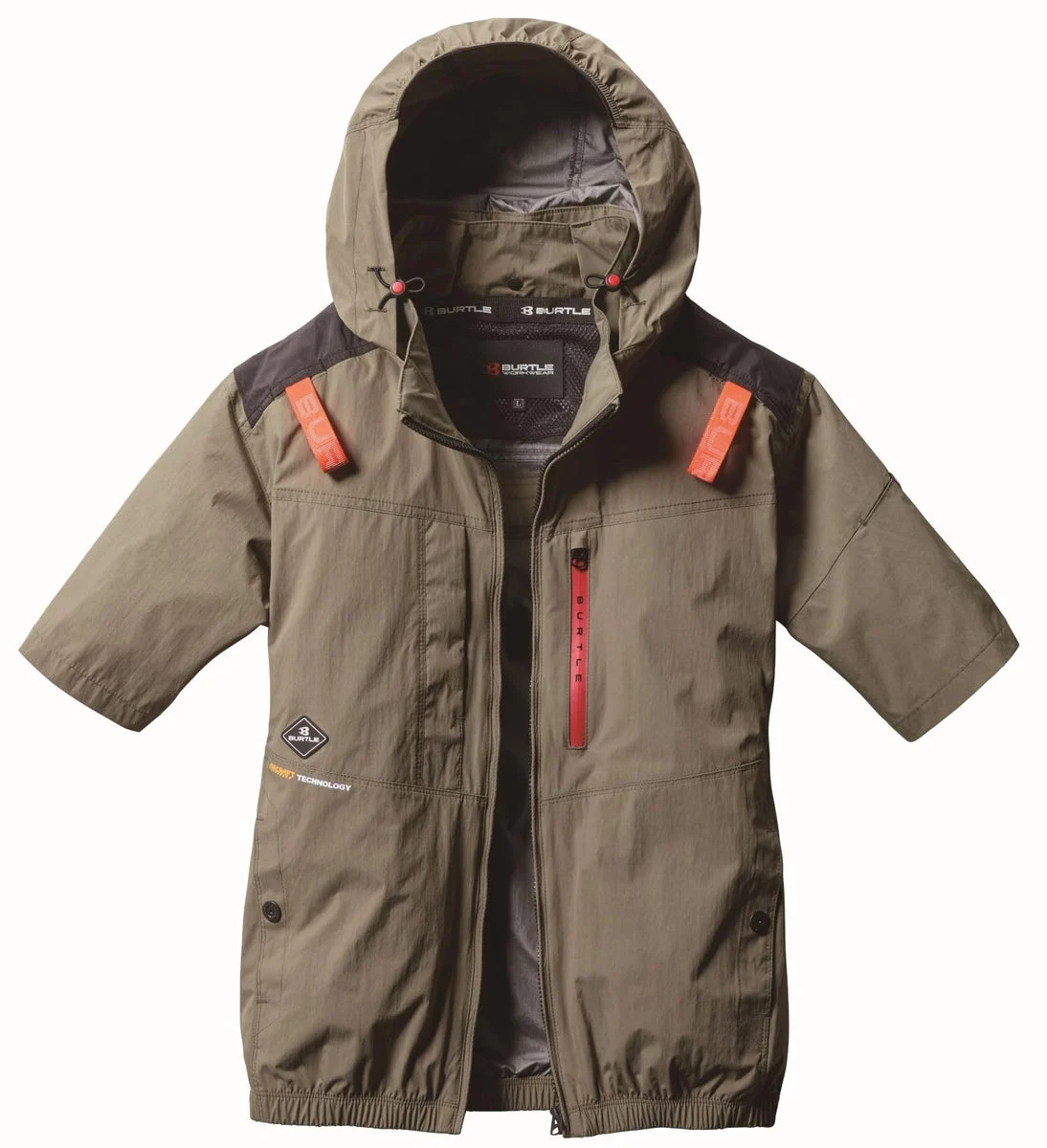 Burtle Giacca Blouson Manica Corta Unisex AC2086 Khaki Esercito