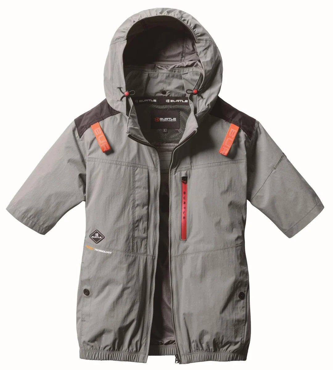 Burtle Giacca Blouson Manica Corta Unisex AC2086 Grigio Acciaio