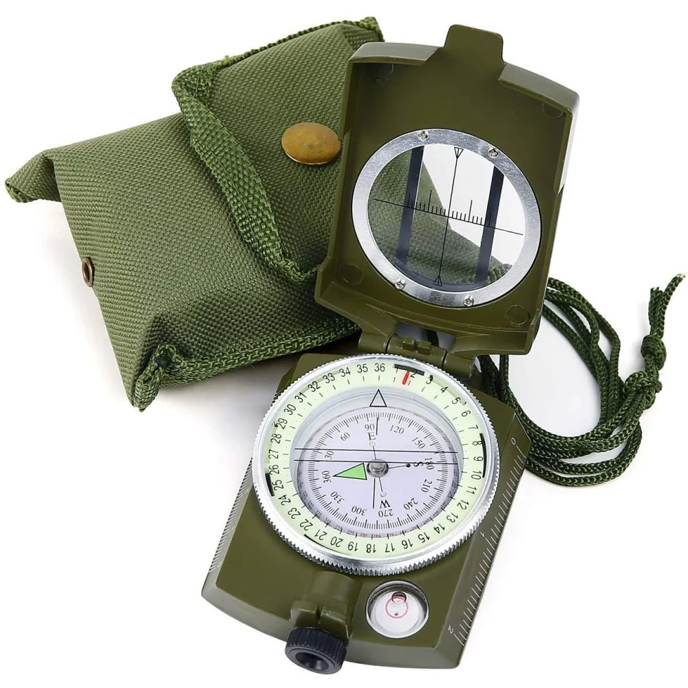 BUSSOLA MILITARE PROFESSIONALE GEOLOGIA MULTIFUNZIONE DA CAMPEGGIO IMPERMEABILE - TrAdE Shop Traesio