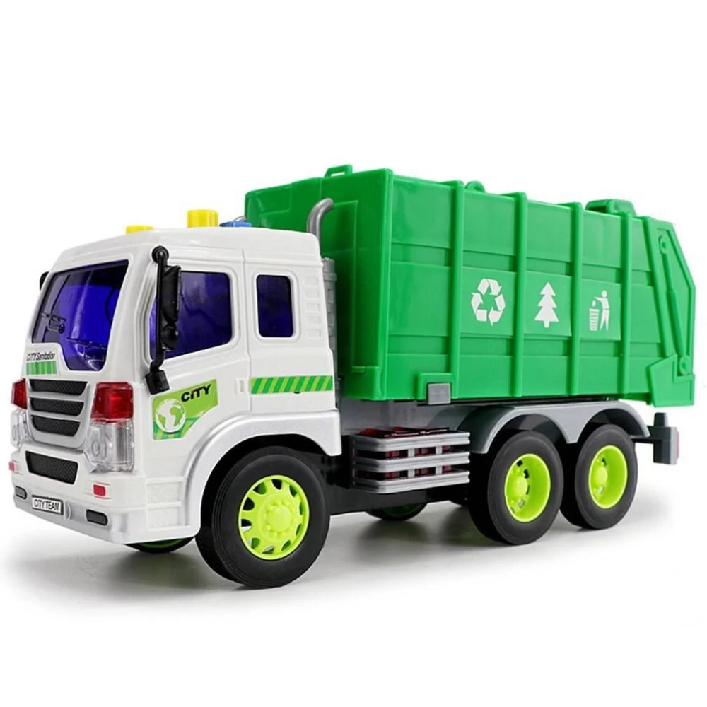 CAMION RACCOLTA RIFIUTI CON LUCI E SUONI CASSONE RIBALTABILE FUNZIONI REALI - TrAdE Shop Traesio