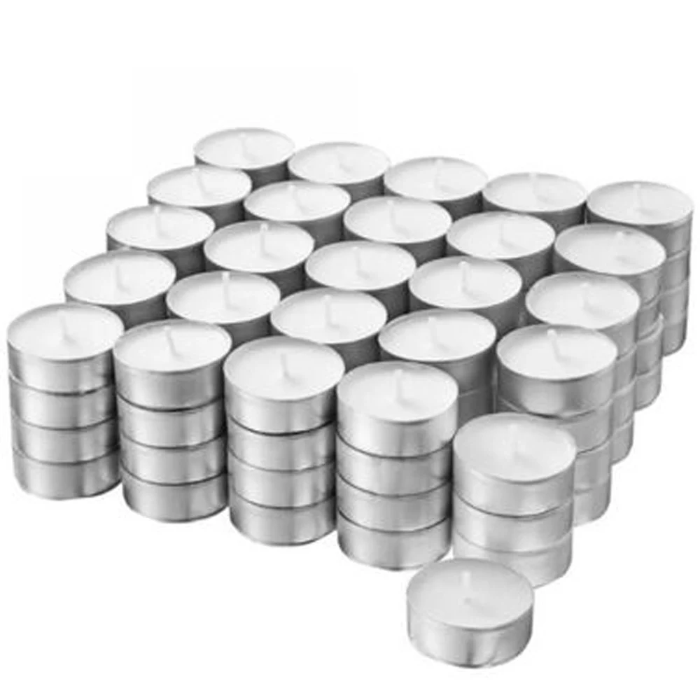 CANDELE TEA LIGHT MOCCOLI SCALDAVIVANDE TEALIGHTS IN PARAFFINA NATURALE 100PZ - TrAdE Shop Traesio