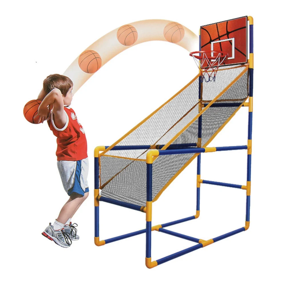 CANESTRO BASKET ARCADE PALLA CANESTRO SALA GIOCHI PALLONE GONFIATORE 140X89X46CM - TrAdE Shop Traesio