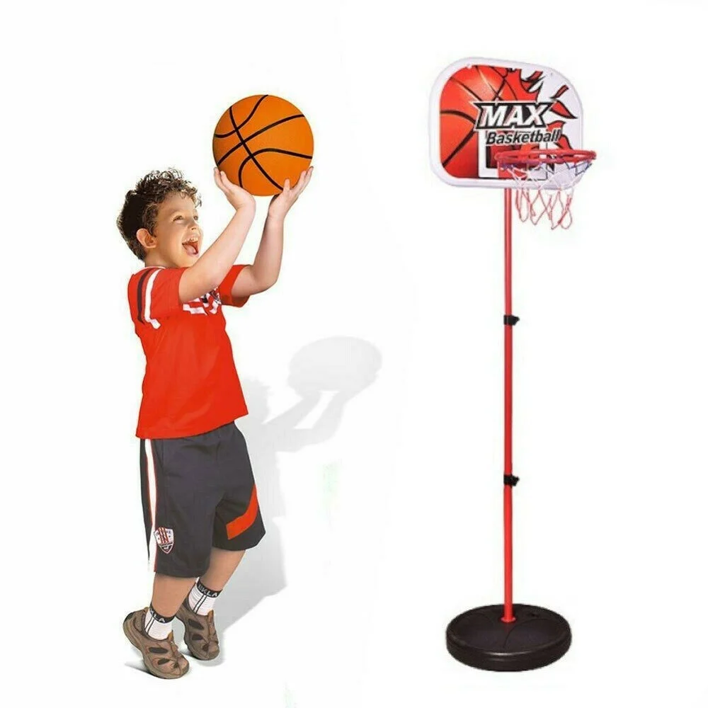 CANESTRO BASKET PER BAMBINI CON TABELLONE ALTEZZA REGOLABILE 75 - 155 CM + PALLA