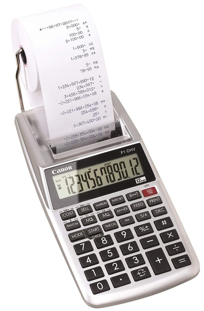 Canon Calcolatrice Stampante Compatta Ufficio P1-DHV-3 234g