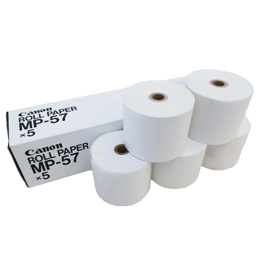 Canon Carta per Calcolatrice Stampa 5 Rulli MP-57 57mm Bianco