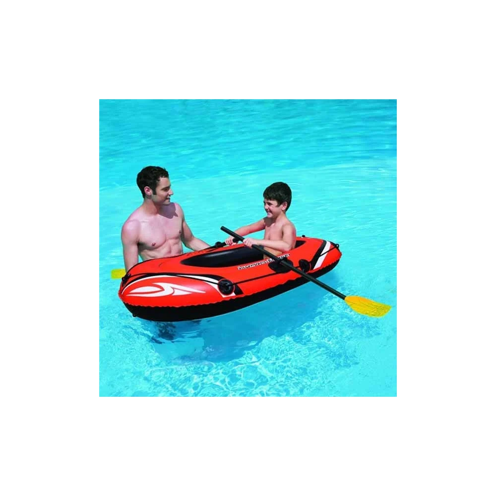 CANOTTO BATTELLO GONFIABILE HYDROFORCE COLORE ROSSO 153 X 97 CM CON 2 REMI - TrAdE Shop Traesio