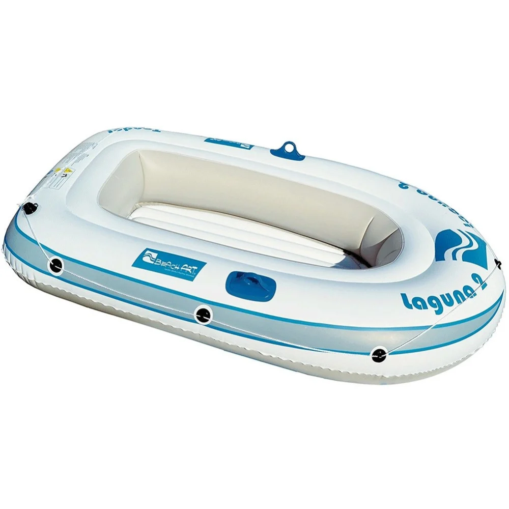CANOTTO GONFIABILE 198 X 117 CM LAGUNA 2 POSTI MARE FIUME BIANCO AZZURRO - TrAdE Shop Traesio