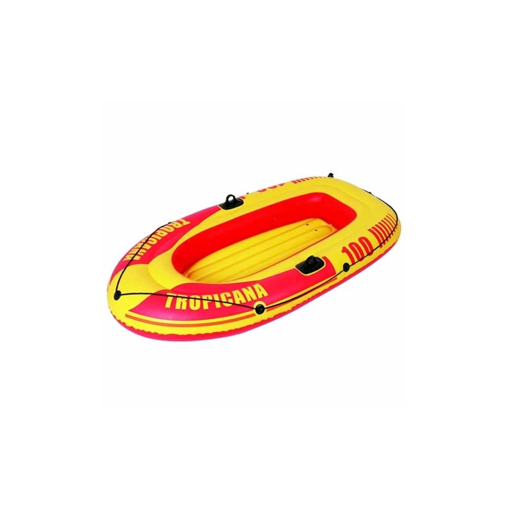 CANOTTO MARE GONFIABILE TROPICANA GIALLO E ROSSO 185CM VALVOLA BOSTON PVC ESTATE - TrAdE Shop Traesio