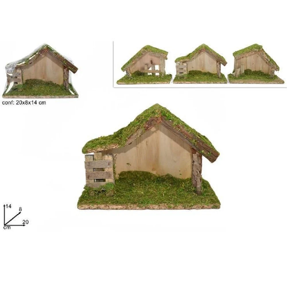 CAPANNA PICCOLA VUOTA 20X8X14 CM PRESEPE ADDOBBO NATALE DECORAZIONE VARI MODELLI - TrAdE Shop Traesio