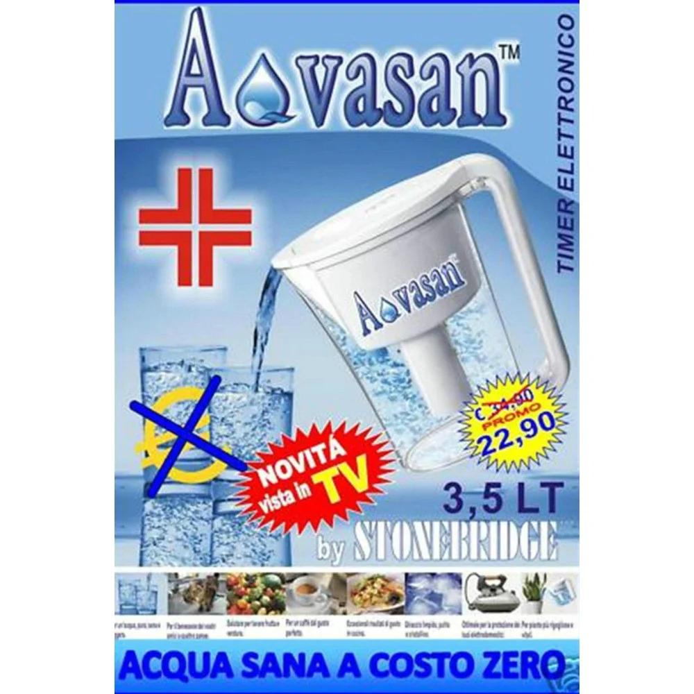 CARAFFA DEPURANTE FILTRANTE PER ACQUA DA 3,5 LT TIMER ELETTRONICO - TrAdE Shop Traesio