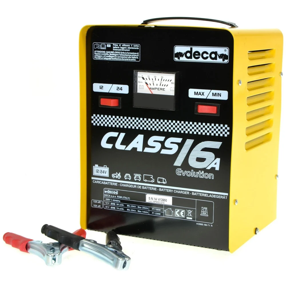 CARICA BATTERIE DECA CLASS 16A - PER MOTO E AUTO 12/24 V - Pb WET CARICABATTERIE