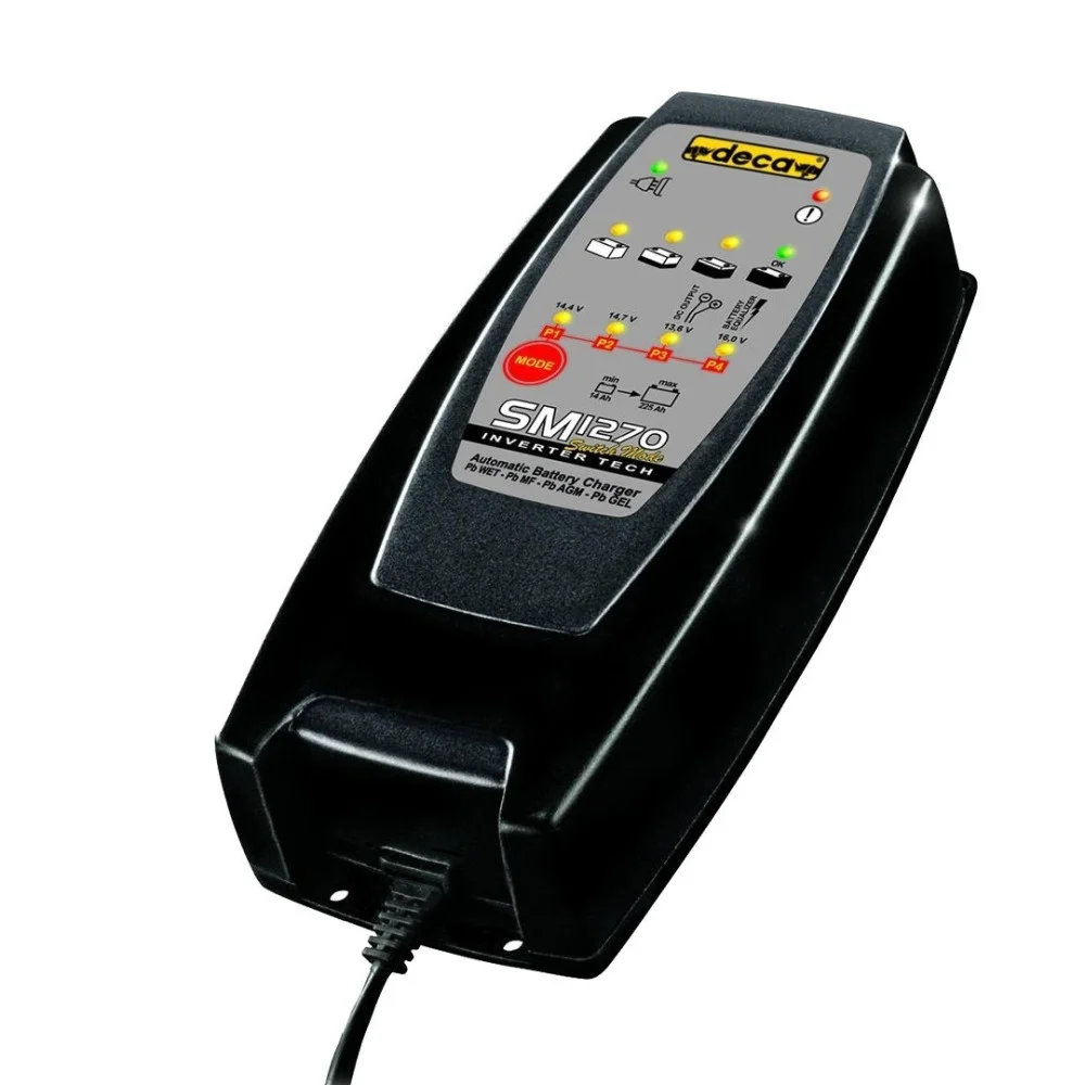 CARICA BATTERIE DECA SM1270 PER MOTO e AUTO 14AH A 225AH 12V CARICABATTERIA - Deca ®