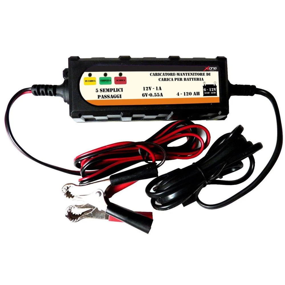CARICABATTERIA MANTENITORE DI CARICA BATTERIA PIOMBO MOTO AUTO 12V - TrAdE Shop Traesio