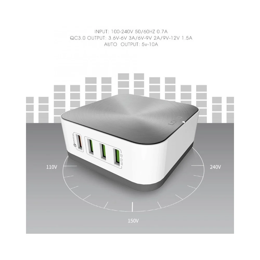 CARICABATTERIE DA SCRIVANIA TAVOLO 8 USB PLUG 10A CARICA BATTERIE PER CELLULARE - TrAdE Shop Traesio