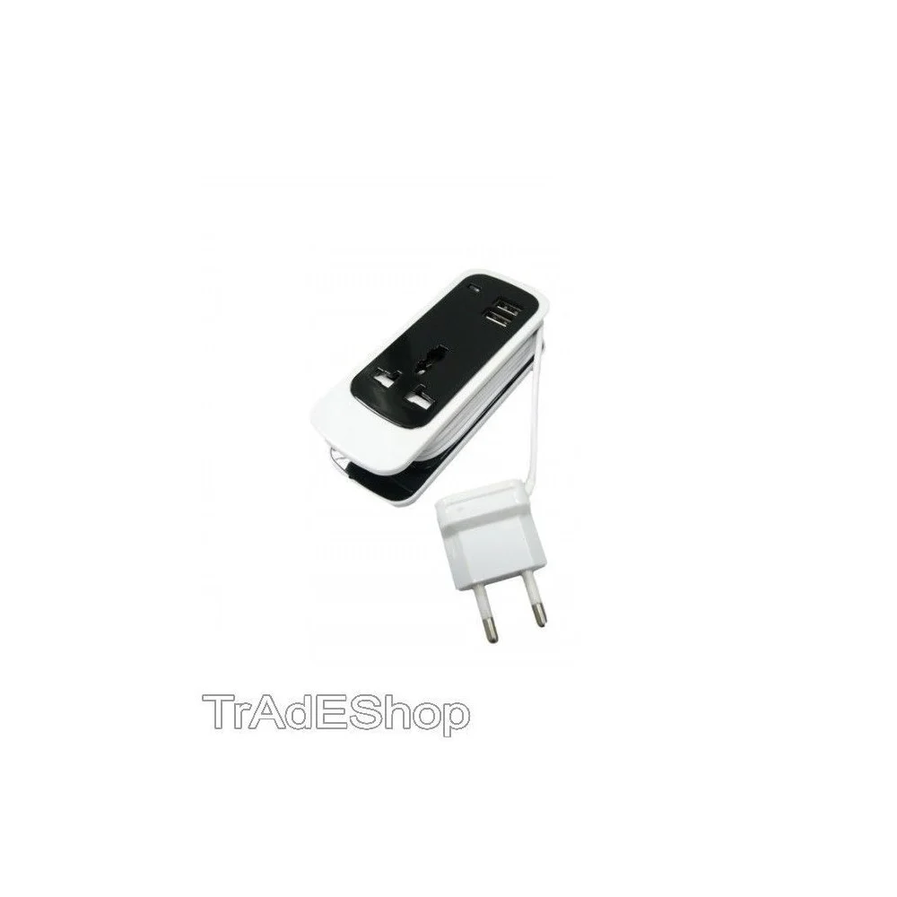 CARICATORE UNIVERSALE EXBO S15 3 IN 1 UNIVERSAL DUAL USB VIAGGIO SMARTPHONE - TrAdE Shop Traesio