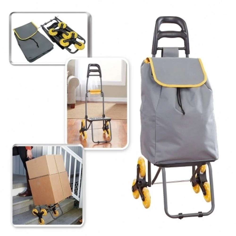 CARRELLO BORSA PORTA SPESA SALISCALE LEGGERO A 3 RUOTE PER LATO PORTATA 36KG - TrAdE Shop Traesio