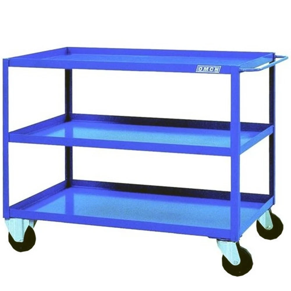 CARRELLO E BANCO DA LAVORO CON RUOTE GIGANTE A TRE PIANI OMCN 208 PORTATA 180KG