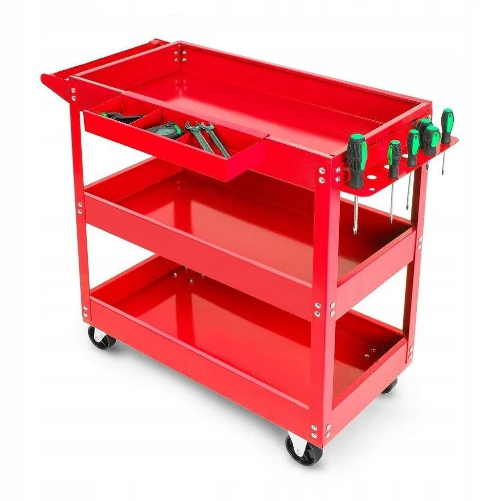 CARRELLO PER ATTREZZI DA OFFICINA PORTAUTENSILI 3 RIPIANI CON 4 RUOTE 89824 - TrAdE Shop Traesio