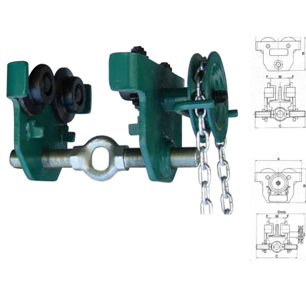CARRELLO PORTA PARANCO A SPINTA PER TRAVE CATENA PORTAPARANCO 220MM TRASLAZIONE - Novamach ®