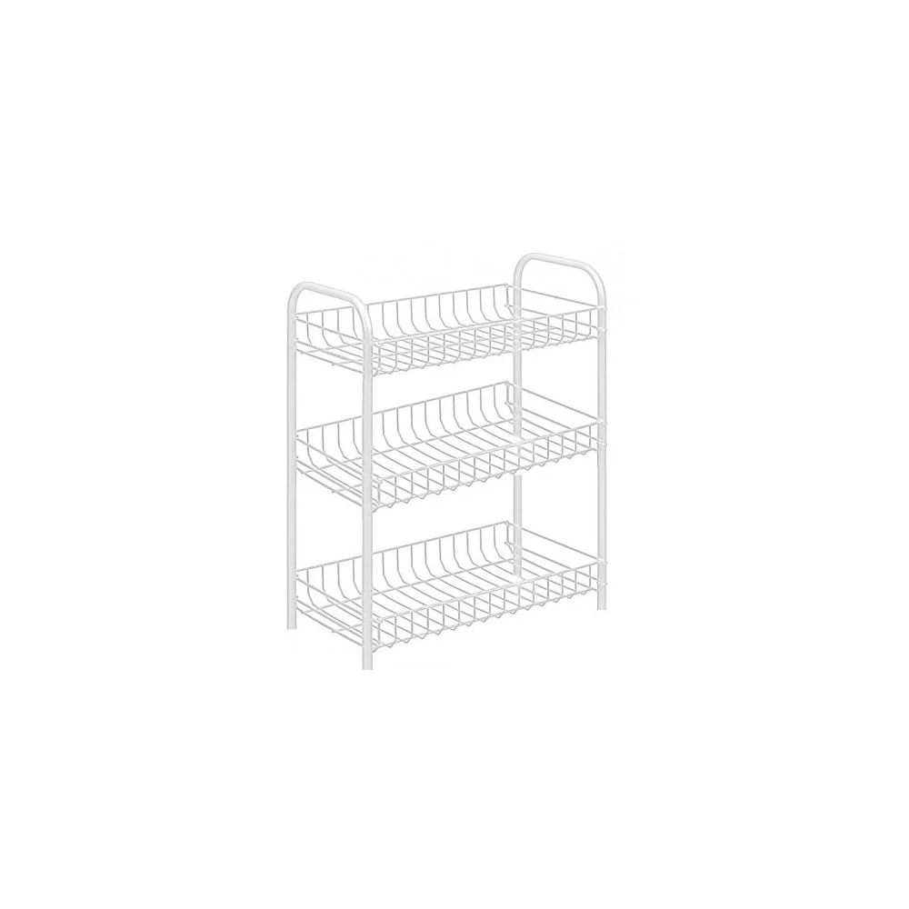 CARRELLO PORTAOGGETTI PORTA OGGETTI 3 RIPIANI BIANCO 308 PER CUCINA BAGNO - TrAdE Shop Traesio