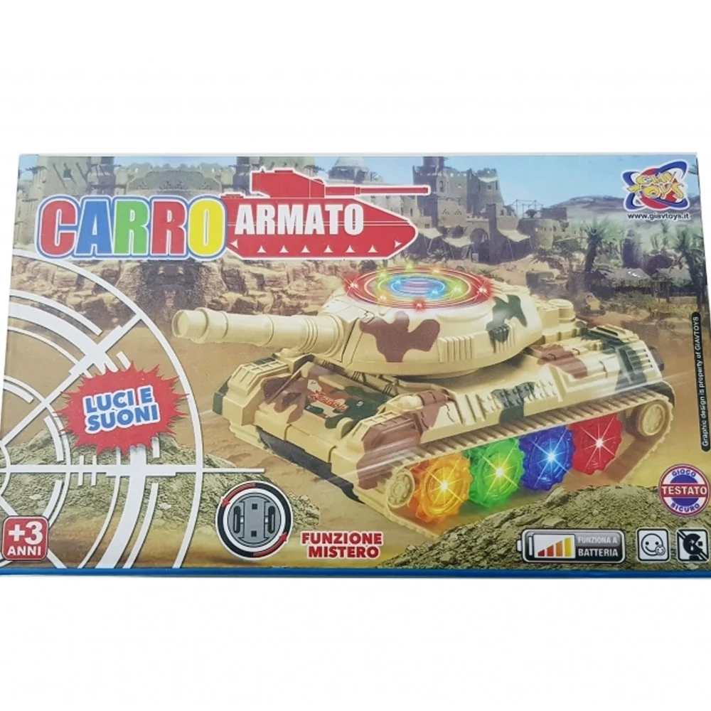 CARRO ARMATO CON LED LUCI SUONI FUNZIONE MISTERO ARMA TIGER GIOCO BAMBINI BIMBO - TrAdE Shop Traesio