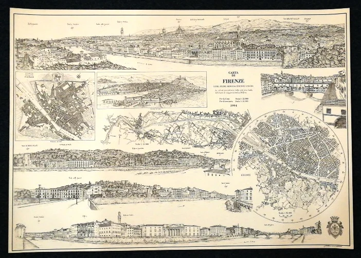 carta – firenze e il fiume arno – da firenze a signa (1994) - Arredamento marinaresco